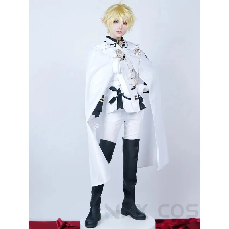 Anime Seraph of the End Hyakuya Mikaela Cosplay Costume Role Play Comic Con Hallowmas Party Wigs Animation Prop