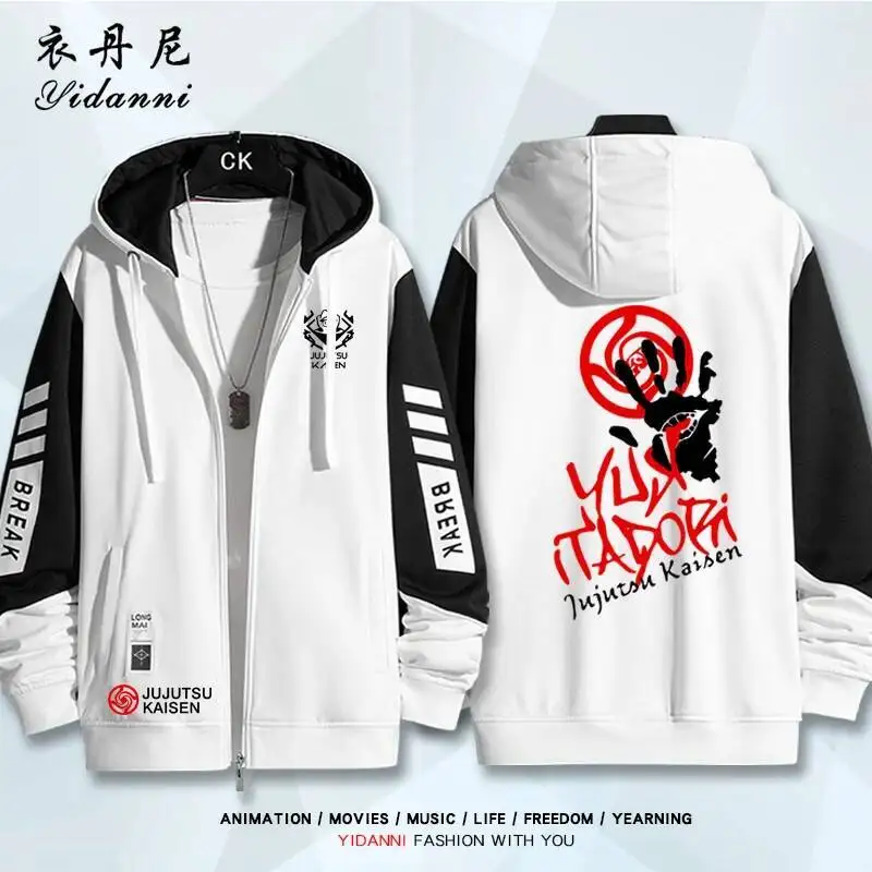 

2025 Jujutsu Kaisen Itadori Yuji Costum Long Sleeve Print Zipper Hoodie Women Men Fashionhooded Costumes Couple Jacket