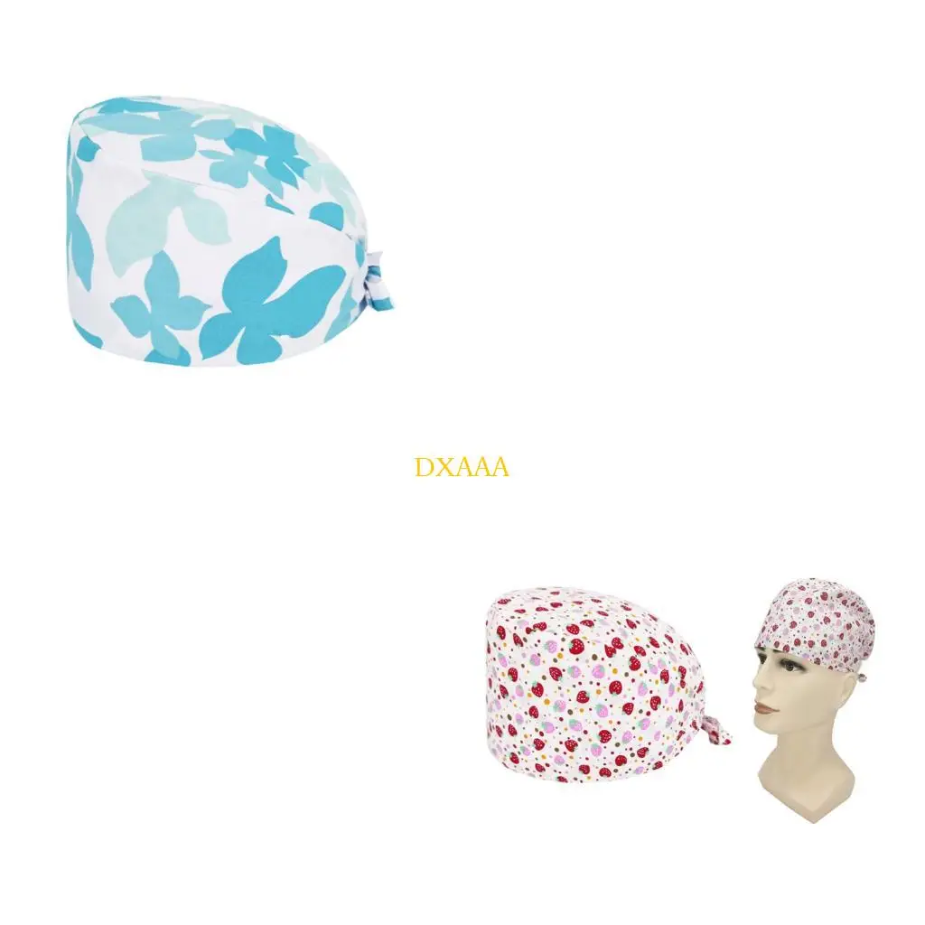 DXAA Adjustable Breathable Surgical Cap Vibrant Prints Secure Fit Clinics