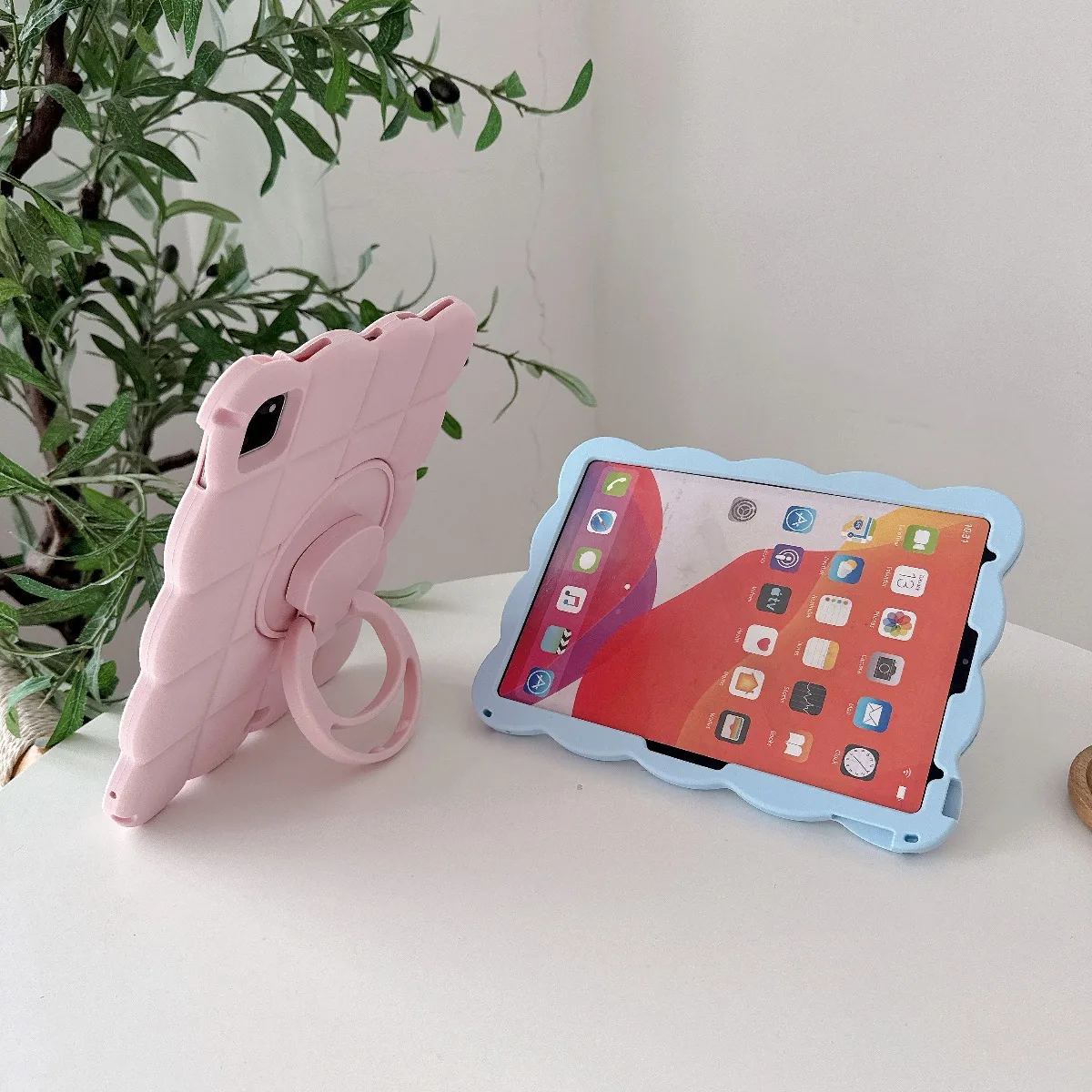 Funda For IPad A16 Air 2 3 4 5 6 10.9 Mini 6 7 Air11 Pro11 9 8 7th Generation Tablet Case 3D Square Bracket Soft Silicone Cover