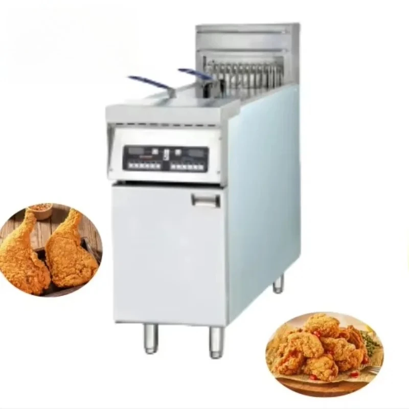 Electric Single Double Tank Free Standing Fried Chicken Fryer Machine  Deep Fryer Potato Chip Fryer