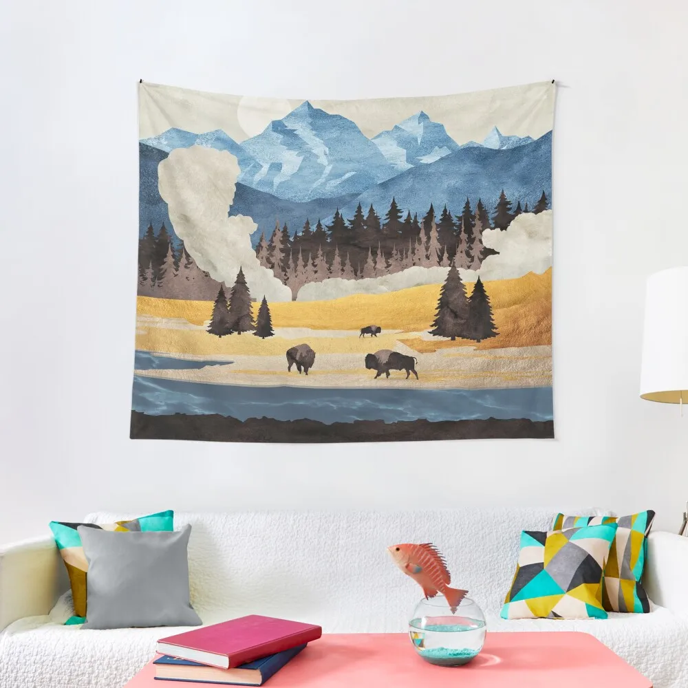 

Yellowstone National Park - A Design to Celebrate America the Beautiful Tapestry Bedroom Decor Custom Tapestry