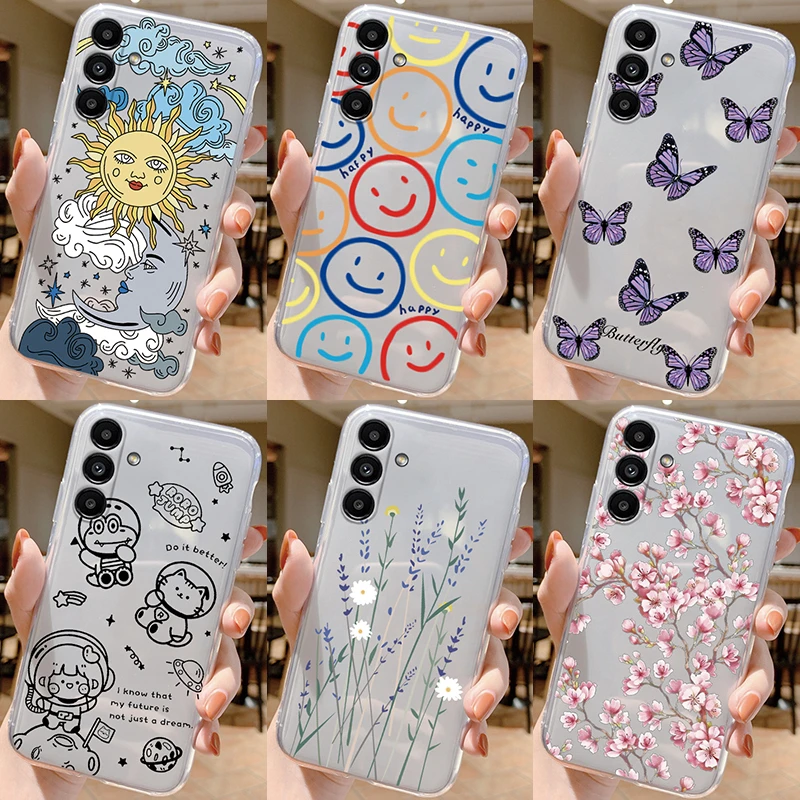 For Samsung A54 5G Case 6.4 inch Face Cover Soft Silicone Clear TPU Phone Case For Samsung Galaxy A 54 Fundas Coque Bumper Capa