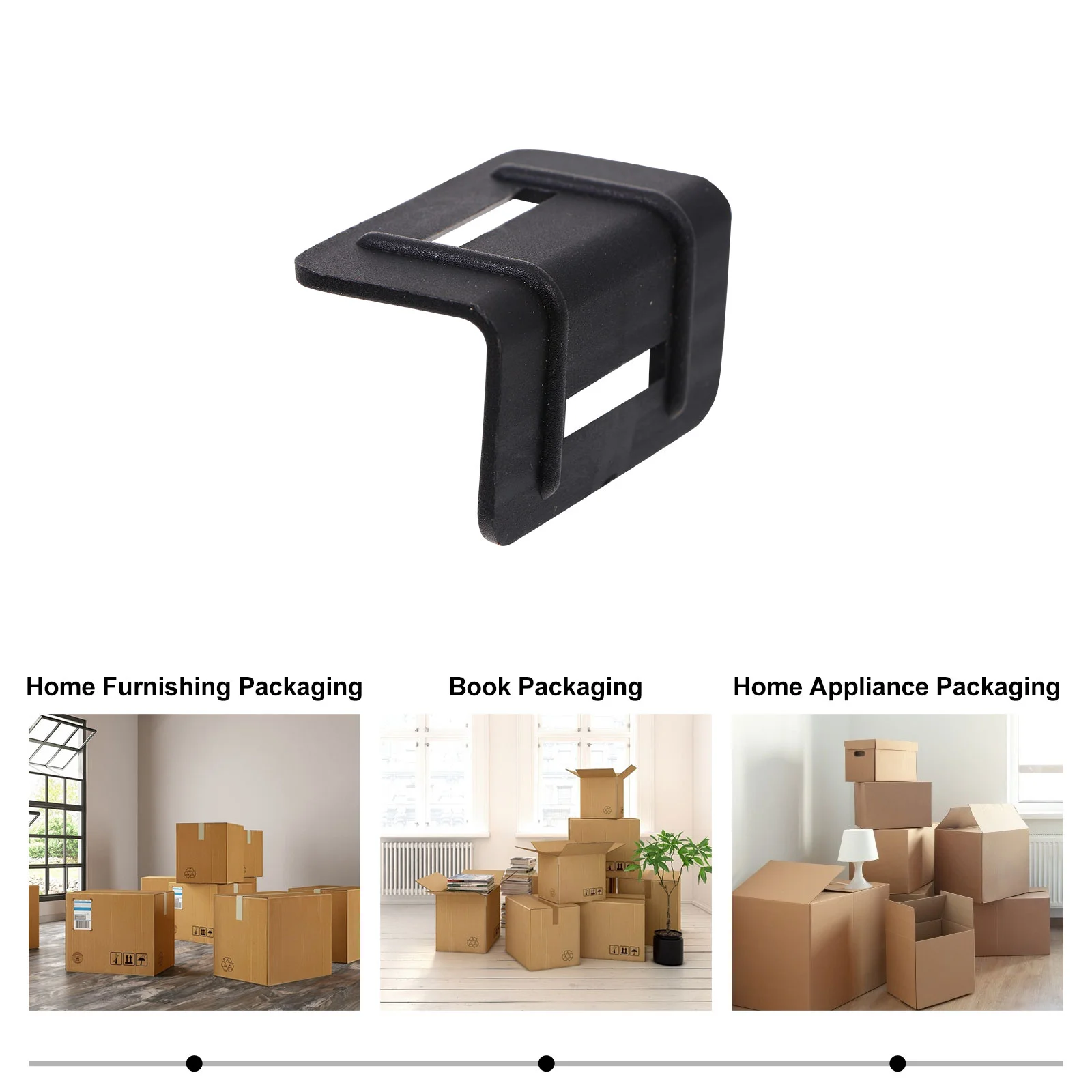 100 Pcs Carton Corner Protector Strap Corners Guard Load Protectors 460X220X220CM Black Pallet