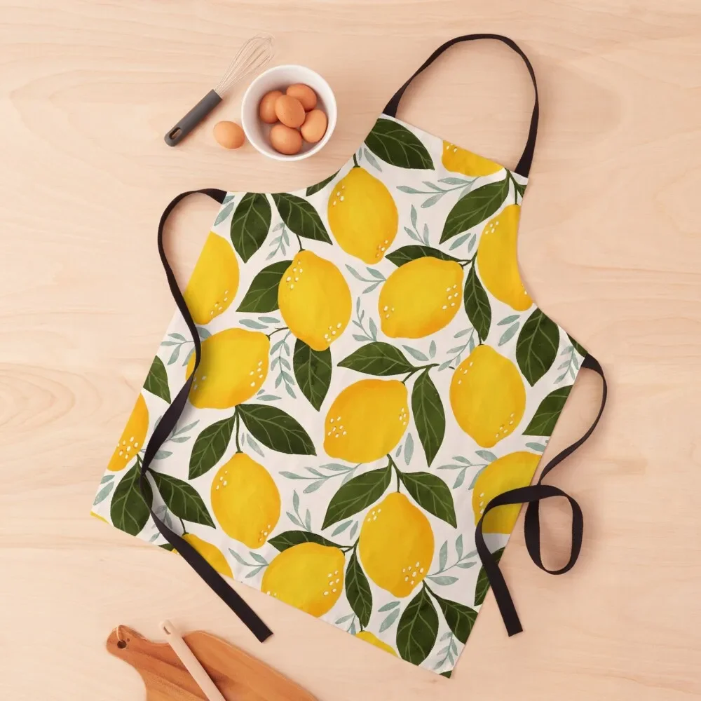 

Bright Summer Lemons Apron useful gadgets for home women's kitchens Manicurists for women with pocket Apron