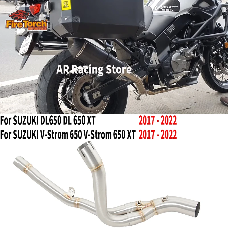 

Slip On For SUZUKI DL650 V-Strom DL 650 XT ABS 2017 - 2022 Motorcycle Exhaust System Muffler Escape Moto 50.8MM Middle Link Pipe