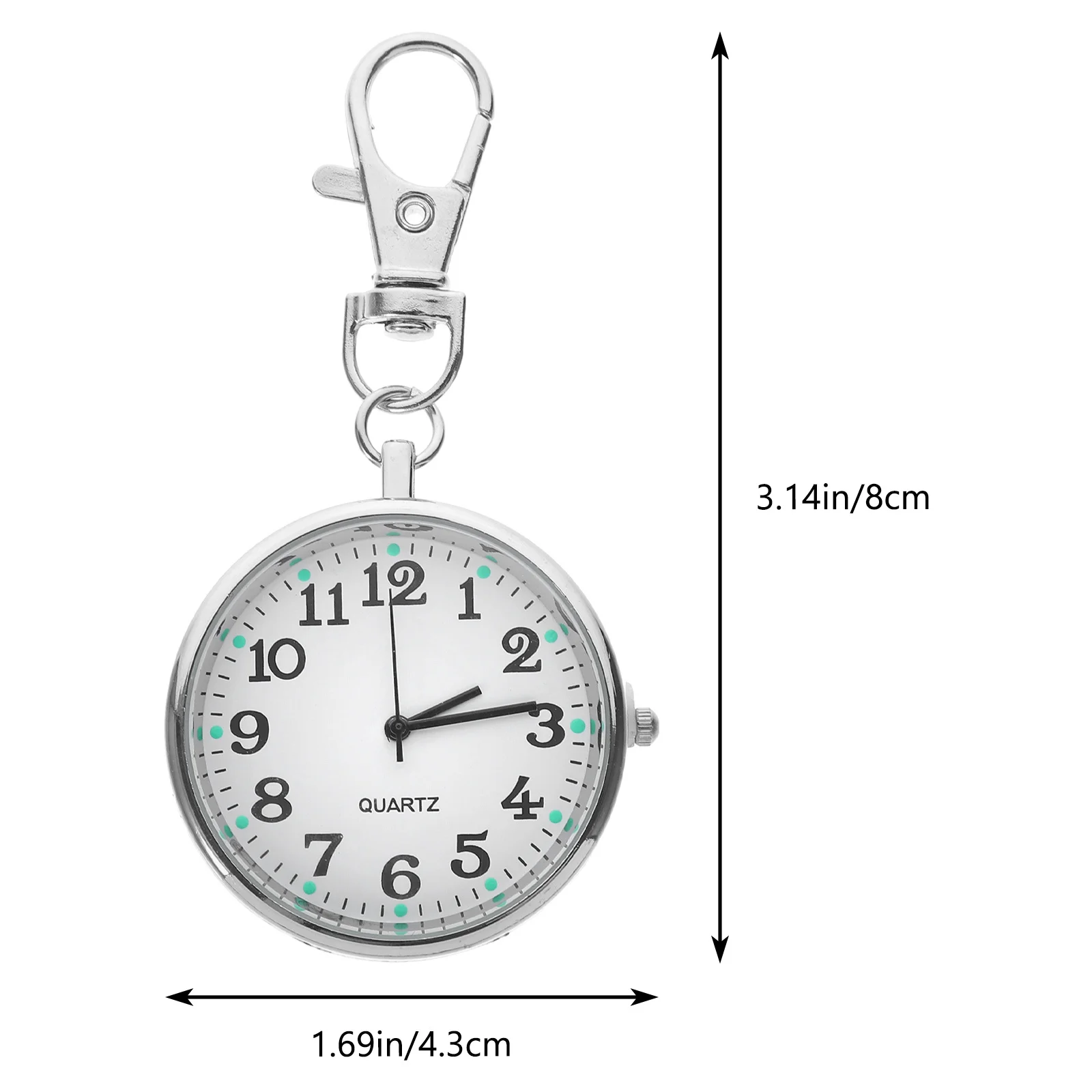 ساعة ممرضة فوب، ساعات دائرية متينة وعصرية للممرضات والأطباء، سلسلة مفاتيح، ساعات ممرضة للنساء #4