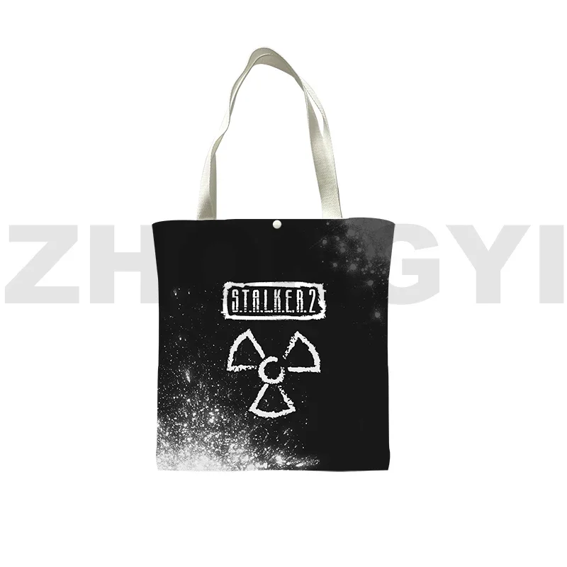 S.T.A.L.K.E.R. 2 Heart of Shadow Foldable Shopping Bag 3D Stalker 2 Game Large Tote Bag Teens Girls Canvas Bag Ladies Hand Bags