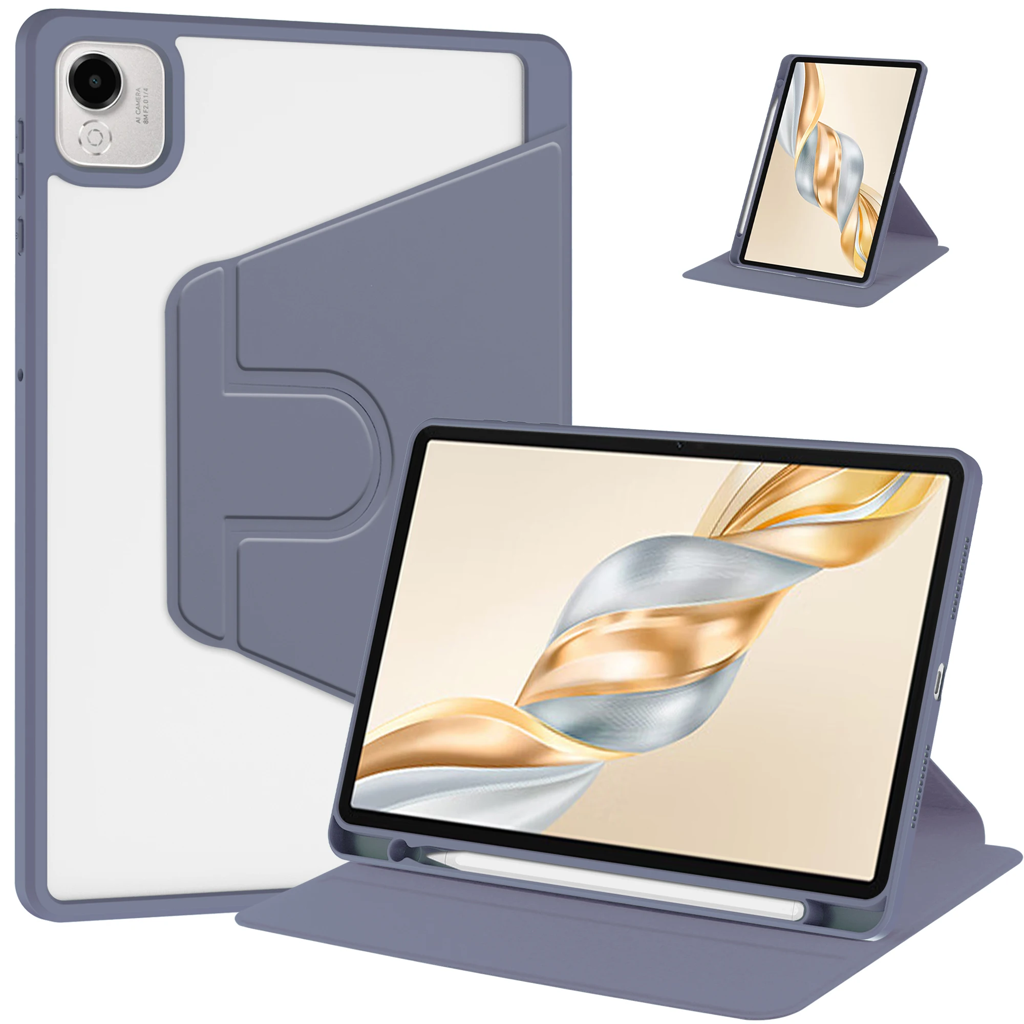 

360 Rotating Case Universal For Huawei Honor Pad X9a X9 Pro 2025 11.5 inch Acrylic Back Stand Cover With Pen Slot Shockproof Fun