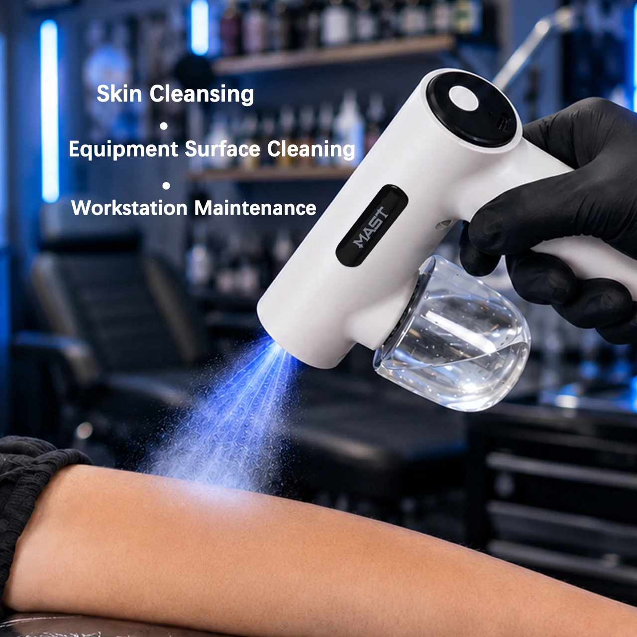 

MAST Tattoo Cleaning Spray Gun Wireless Nano Mist Atomizer 1200mAh Portable Studio Cleaning Tool for Tattoo PMU Microblading