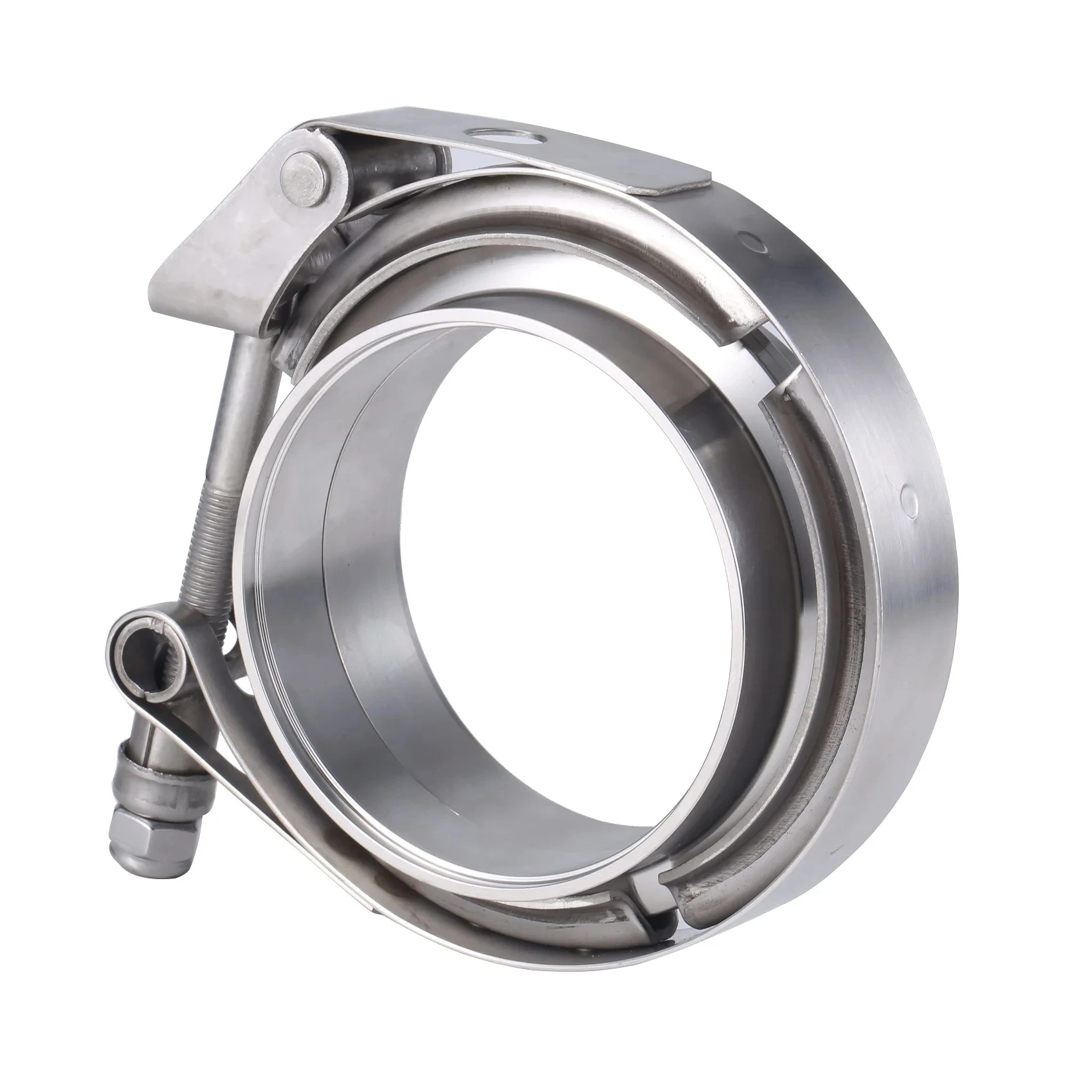 Abraçadeira V-Band de Aço Inoxidável para Tubo de Escape Turbo, Macho e Fêmea, Kits de Flange e Abraçadeira V, 63mm 76mm, 2.5" 3" 4", Abraçadeira V-Band de Liberação Rápida