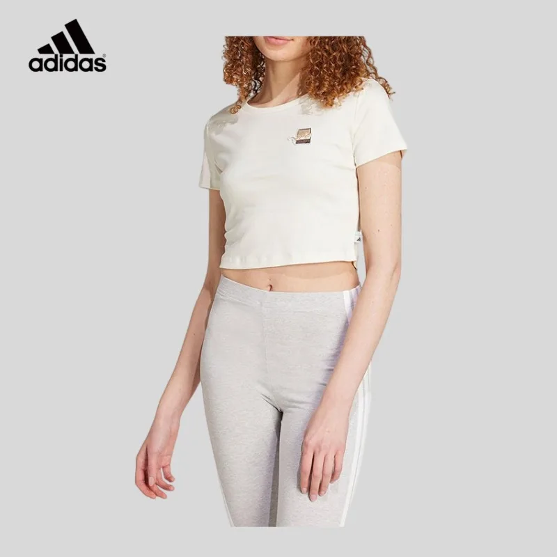 

Adidas Summer Women's Short Sports Casual Simple Short Sleeve T-Shirt JM4450