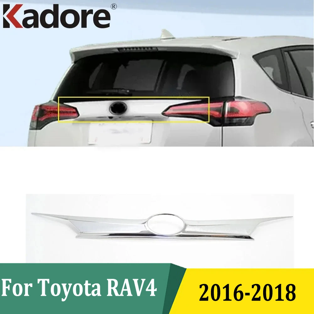 

Хромированная Задняя Крышка багажника для Toyota RAV4 RAV 4 2016-2018, наклейка на заднюю дверь, автомобильные аксессуары