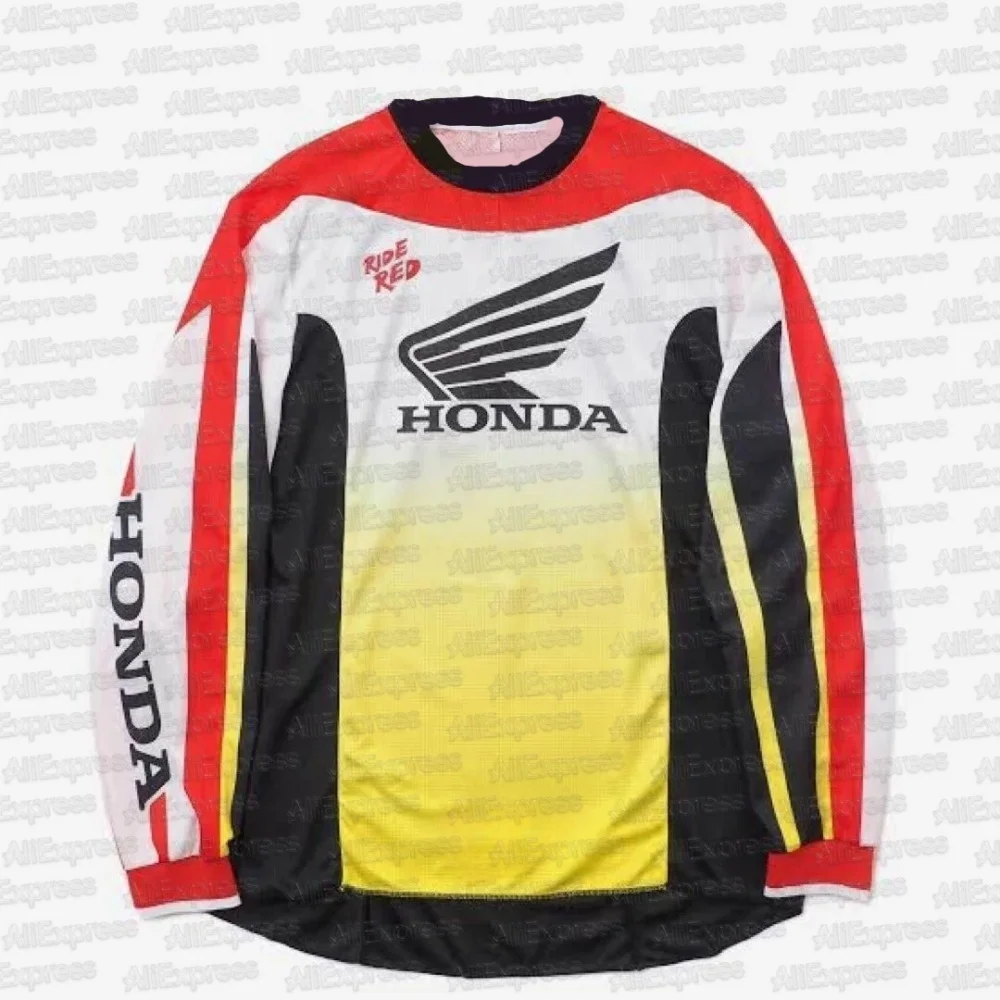 

Honda Motocross Long Sleeve Shirt 2025 Summer Men's And Women's Loose Breathable Sports Shirt 3D Quick Drying Fashion Casual Top