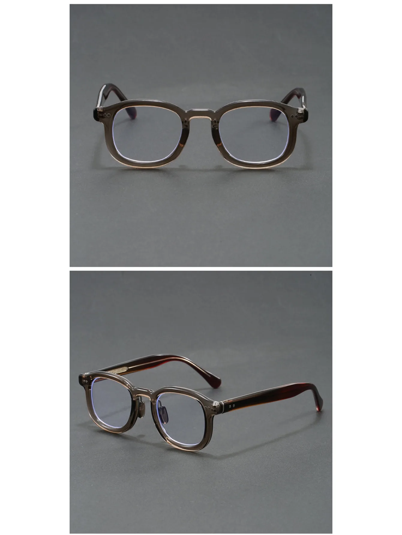 2025, neue japanische Acetat-Brillengestelle, handgefertigt, ovale Retro-Brille für Herren-Designer-Markenmode-Brillen – Detail 7