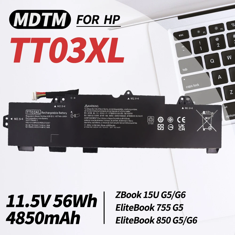 Аккумулятор TT03XL 932824-421 для ноутбука HP EliteBook 850 G5 EliteBook 755 G5 850 G6 ZBook 15U G5 G6 Series TT03056XL 932824-1C1