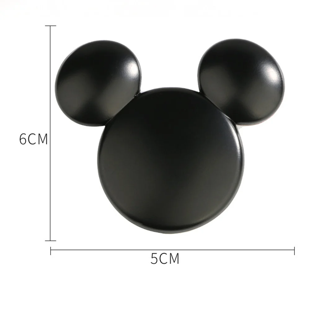 Disney Mickey Mouse 3D Car Stickers Stereo Creative Ear Metal Car Personality Anime Figure Minnie Car Decorative Stickers Gifts