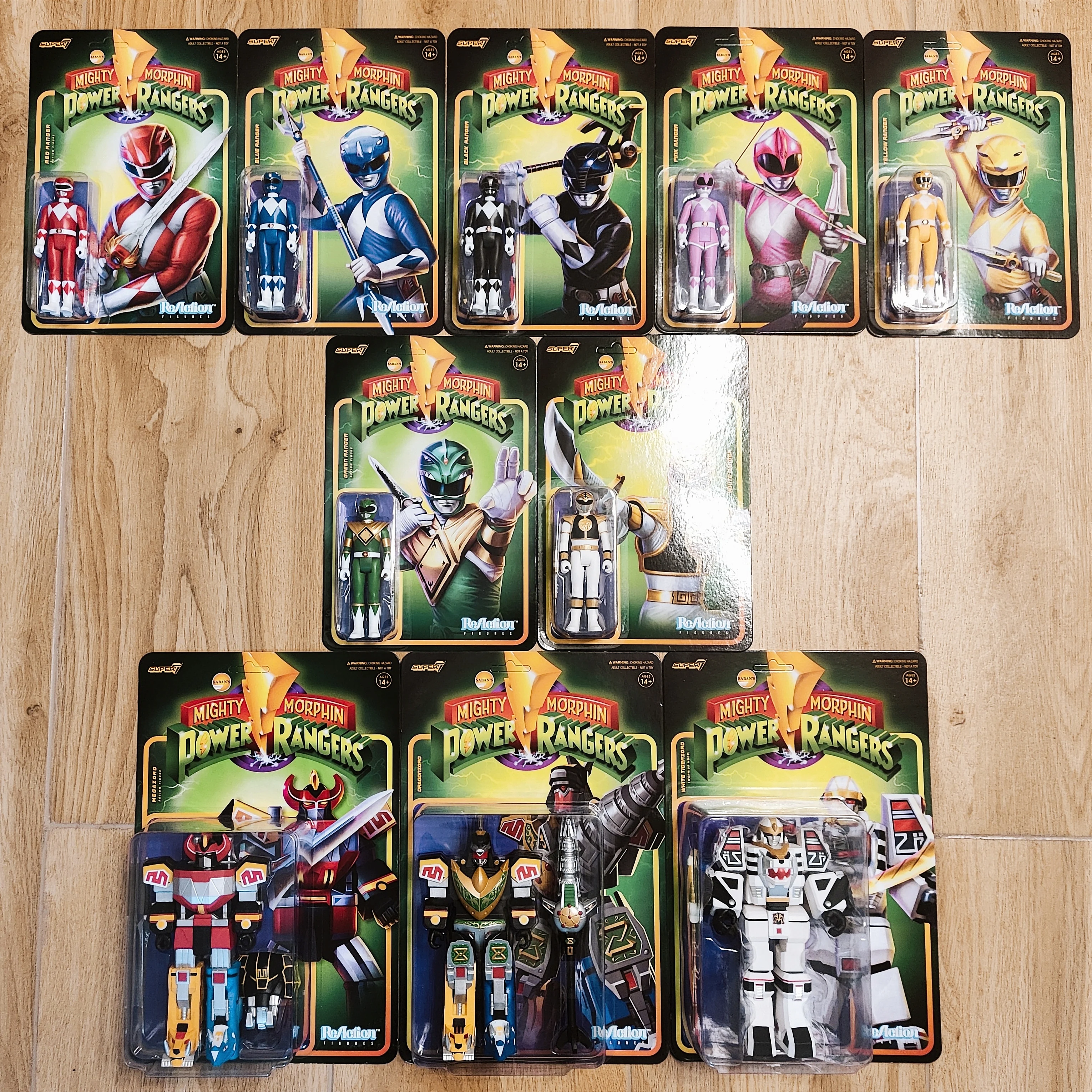 En Stock Super7 Pudgy Pig Megazord Putty Patroller Green Ranger 3,75 pulgadas soldado masculino figuras de acción juguete para regalo de moda