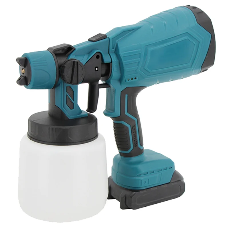 AB30-Cordless Paint Sprayer Furniture Coating Airbrush Electric Paint Sprayer For Makitas 18V Battery 1L Charge Display