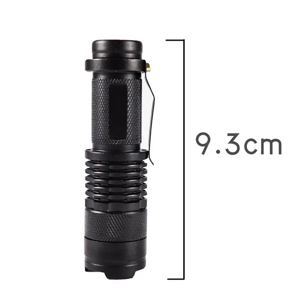 LED Flashlight Dual-purpose Power Supply Telescopic Zoom Tactical Flashlight Small Handheld Light for Outdoor Emergency Camping