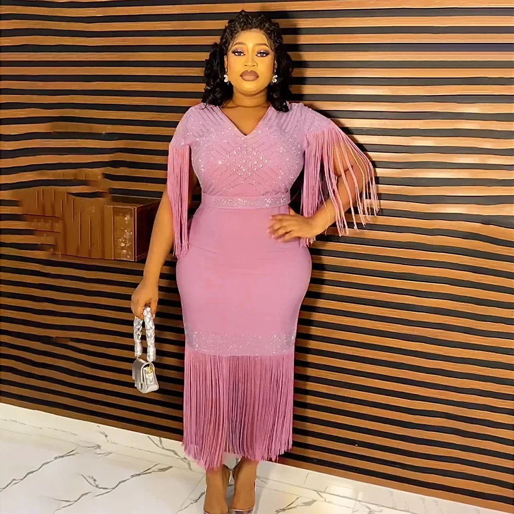 حجم كبير فساتين الحفلات الأفريقية للنساء Dashiki أنقرة الزفاف ثوب مسائي شرابات Bodycon فستان ماكسي أفريقيا الملابس 2025