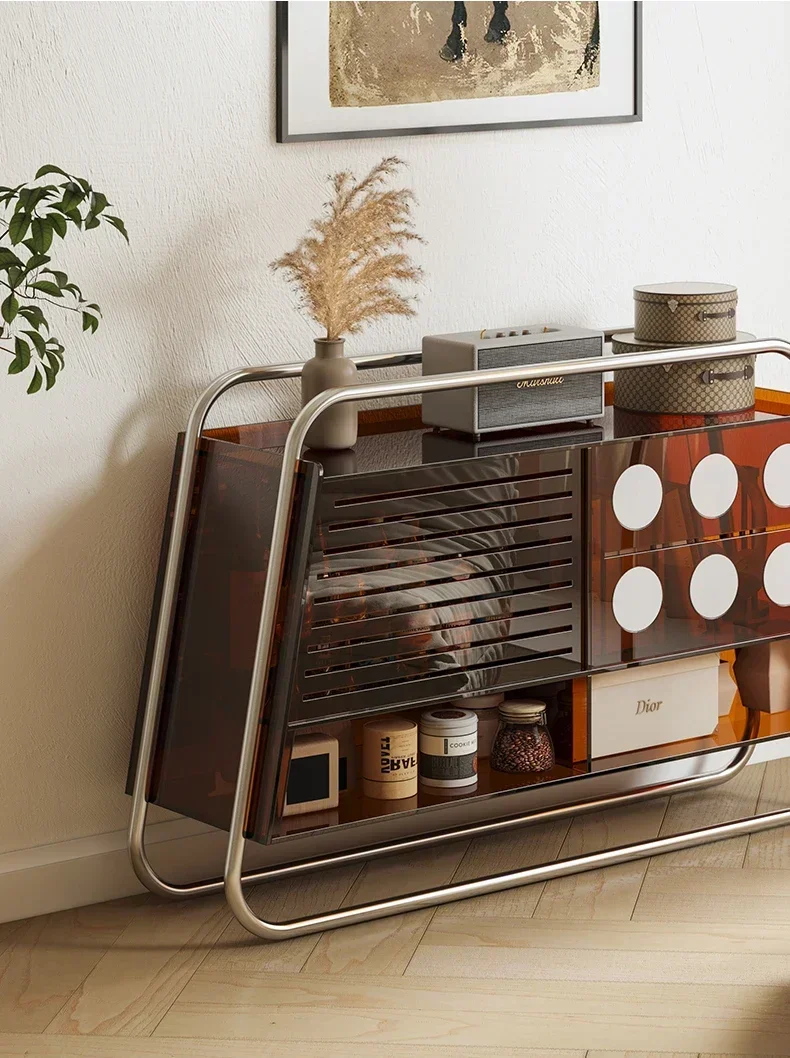 

Acrylic Sideboard Cabinet Entrance Cabinet Decorative Locker Living Room Sofa Side Cabinet Tea