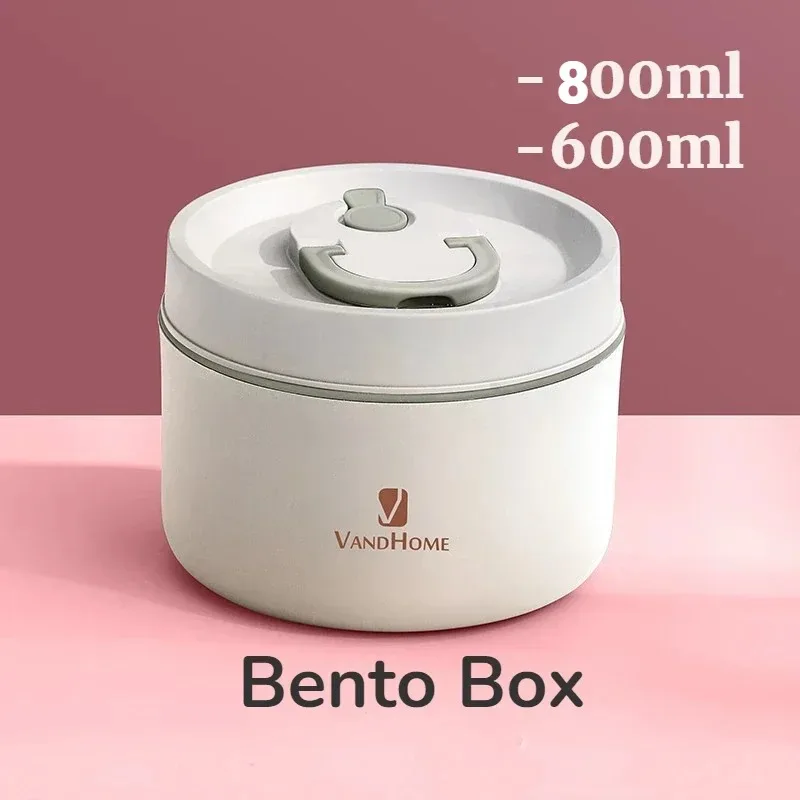 Fiambrera Bento de acero inoxidable, contenedor de comida multicapa japonés, tarro termo portátil para comida, caja Bento para niños