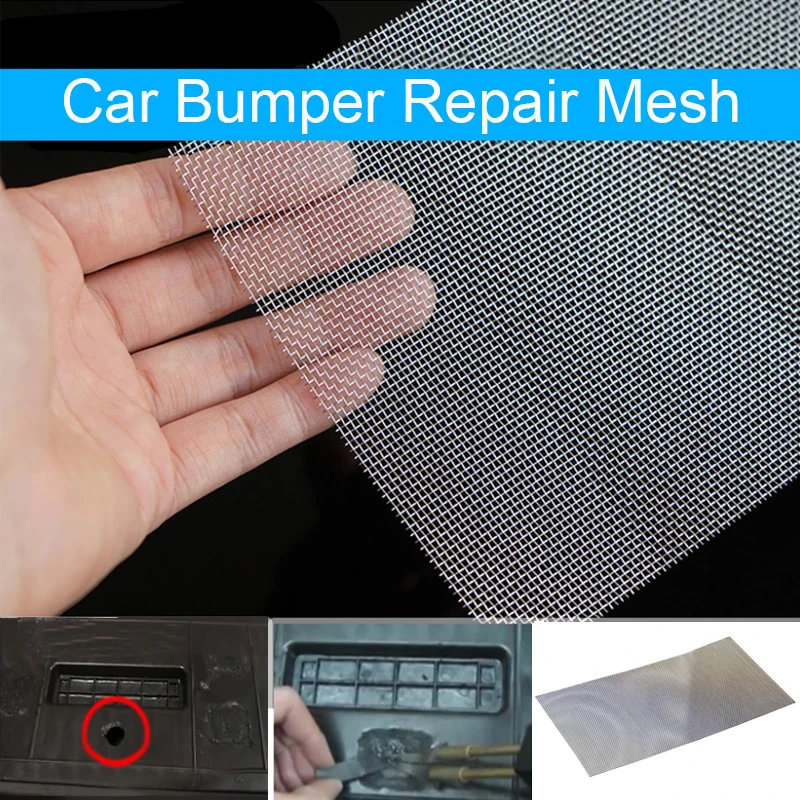 Stainless Steel Car Bumper Repair Mesh Plastic Crack Hole Filling Net Welded Mesh for Bumper Body Hood Car Repairing Accessories