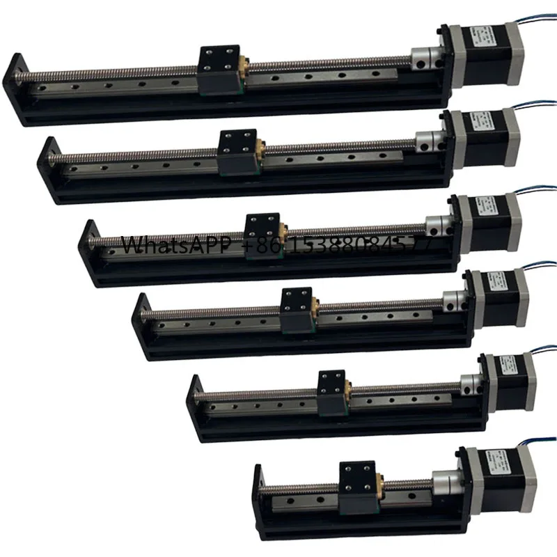 

8MM Lead 100/150/200/250/300MM Stroke Screw Linear Module Guide Rail Linear Motion Cnc Linear Guide Rail