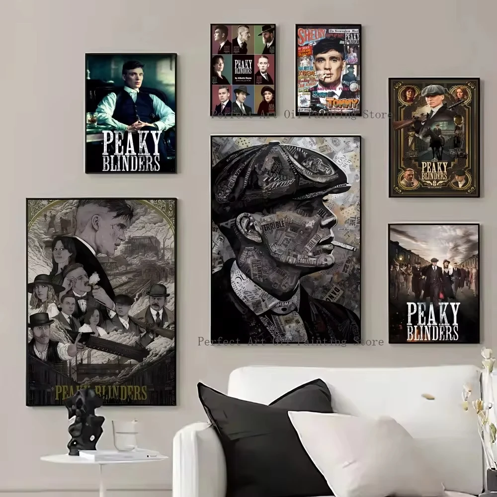 1PC Tommy Shelby Peaky Blinders Poster Paper Print Home Living Room Bedroom Entrance Bar Restaurant Cafe Art Painting Decoration