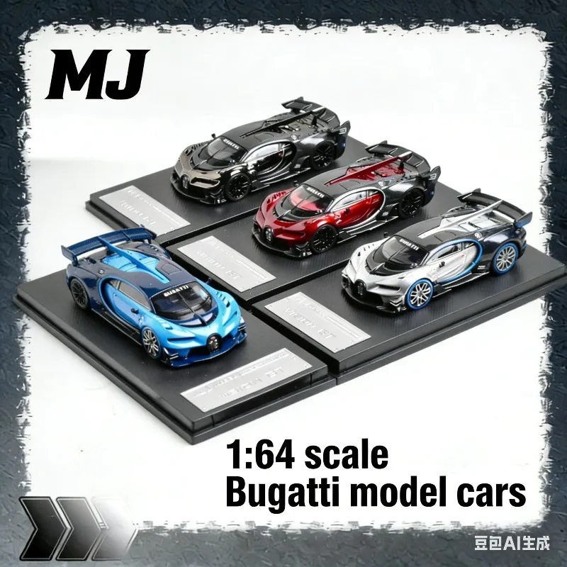 

MJ 1:64 Bugatti VGT Vision GT 3D Simulation Alloy Car Model, Boys' Holiday Gift Toy, Adult Collection Decoration Item.
