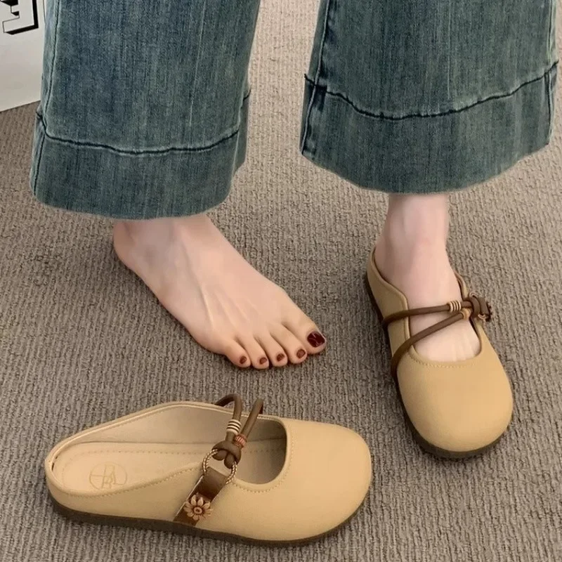 XIHAHA, sandalias de verano para mujer con punta redonda, suela blanda y tacón bajo, ideales para bailar, para uso en exteriores y para mayor comodidad, también disponibles como sandalias para niñas.