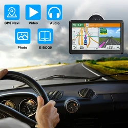 5/7 Inch Car GPS Navigation FM Transmitter Sat Nav 256MB+8G Navigation System Australia North America Europe Map Voice Reminder