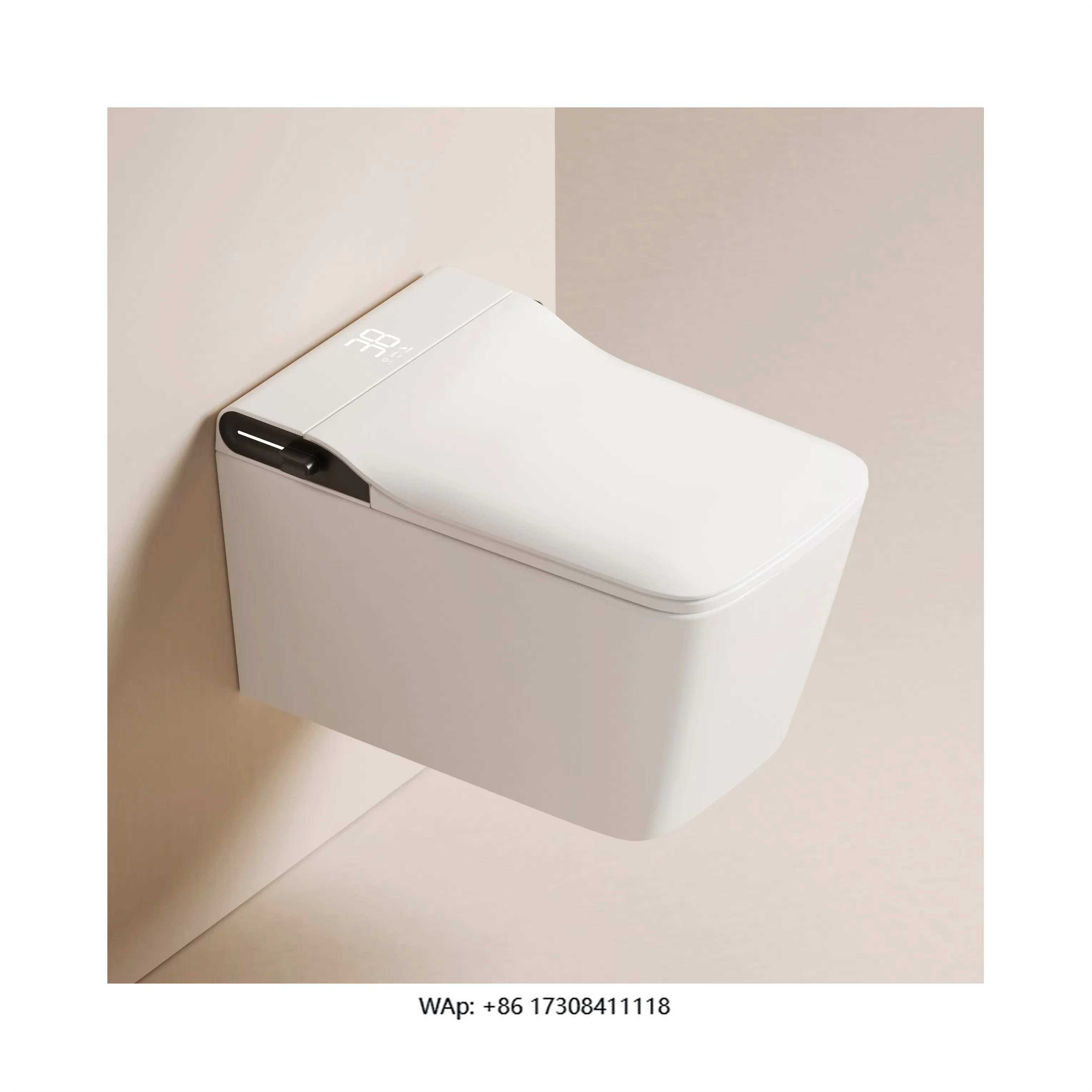 

Modern Floor Mounted Smart Toilet-Radar Sensor Heated Seat Rear Washing Auto Flush Remote Control P-trap Drainage New Arrival
