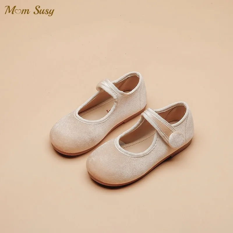 Fashion Baby Girl Princess Hook Loop Band Shoes Infant Toddler Child Flat Dance Shoes Soft Bottom Shoes Spring Autumn Summer