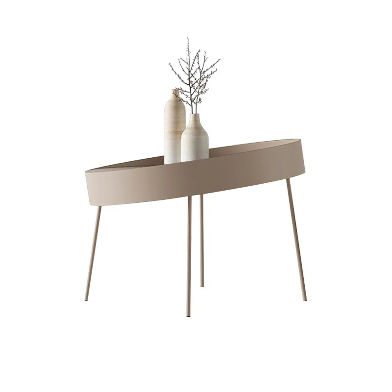 

Simple modern metal living room coffee table, house renovation assembly side table