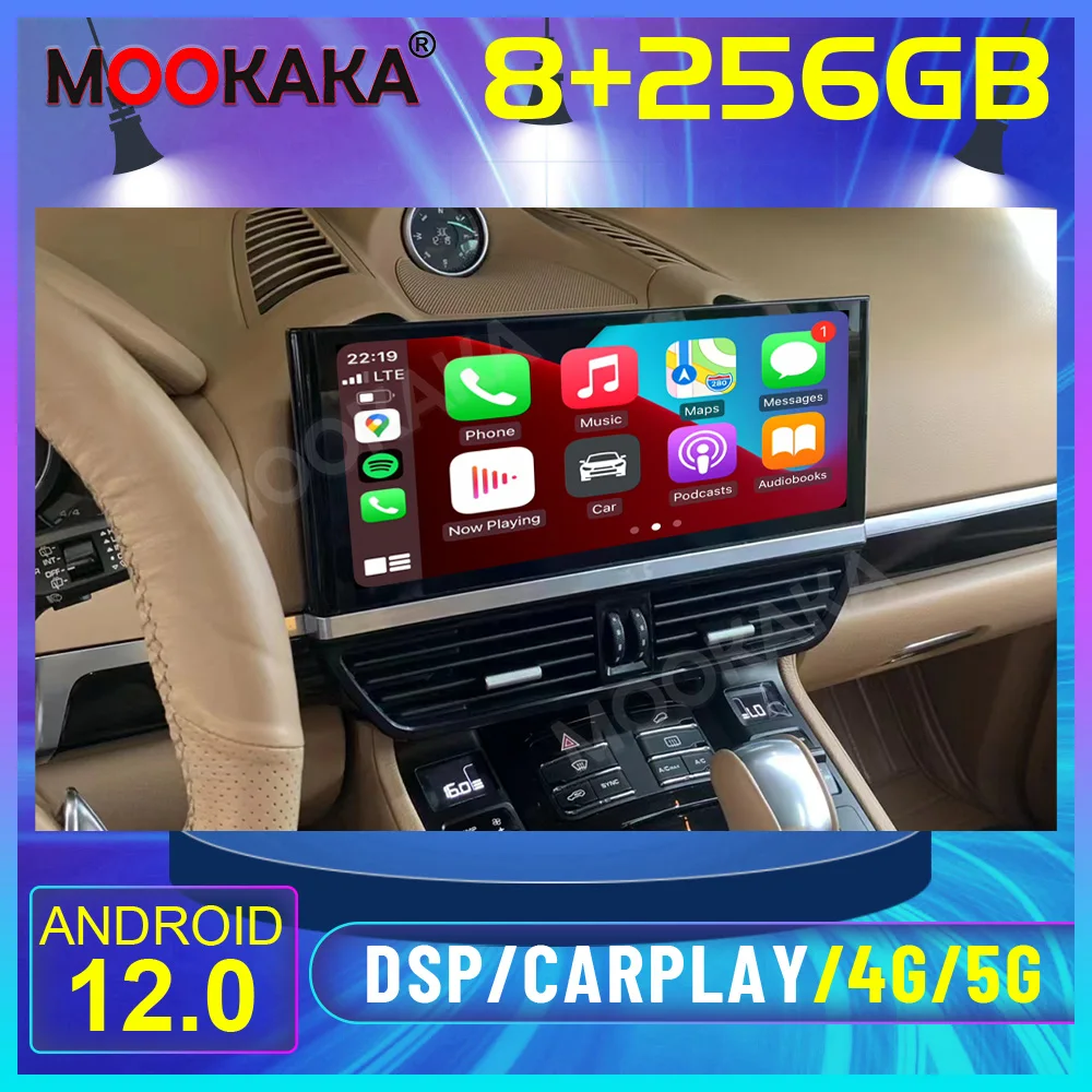 12.3 inch Car Multimedia Player Wireless Carplay HD Touch Screen 4G GPS Navigation Replacement For Porsche Cayenne 92A 2010-2015