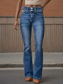 10 best sales Calça jeans com fivela falsa - №10