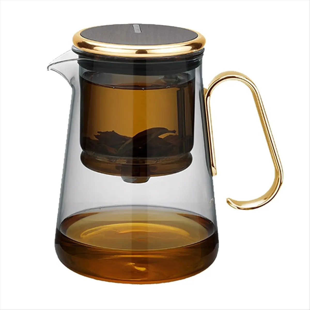 AA1363~700ml Magnetic Glass Tea Maker Pot with Infuser - Kettle Teapot for Easy Tea Filtration, Water Separation Technology B