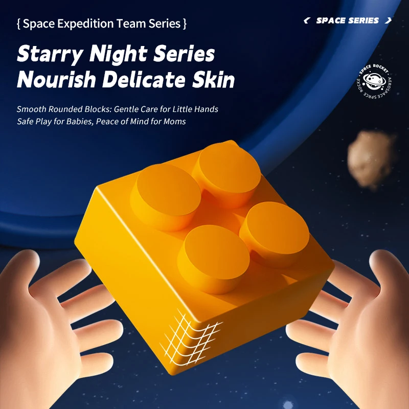 مجموعة ألعاب تجميع نموذج مكعبات بناء صاروخ رائد فضاء لمحطة الفضاء للأطفال #3