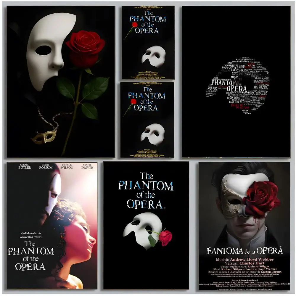broadway musical classic theater T-The Phantom of the Opera Poster Modern Wall Art Bedroom Living Room Print Unframed