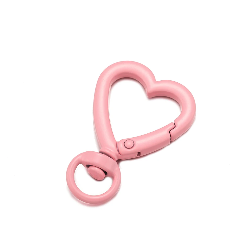 5pcs Metal Heart Swivel Lobster Claw Clasp Trigger Spring Keyring Buckle Snap Hook for DIY Keychain Jewelry Making Bag Accessory