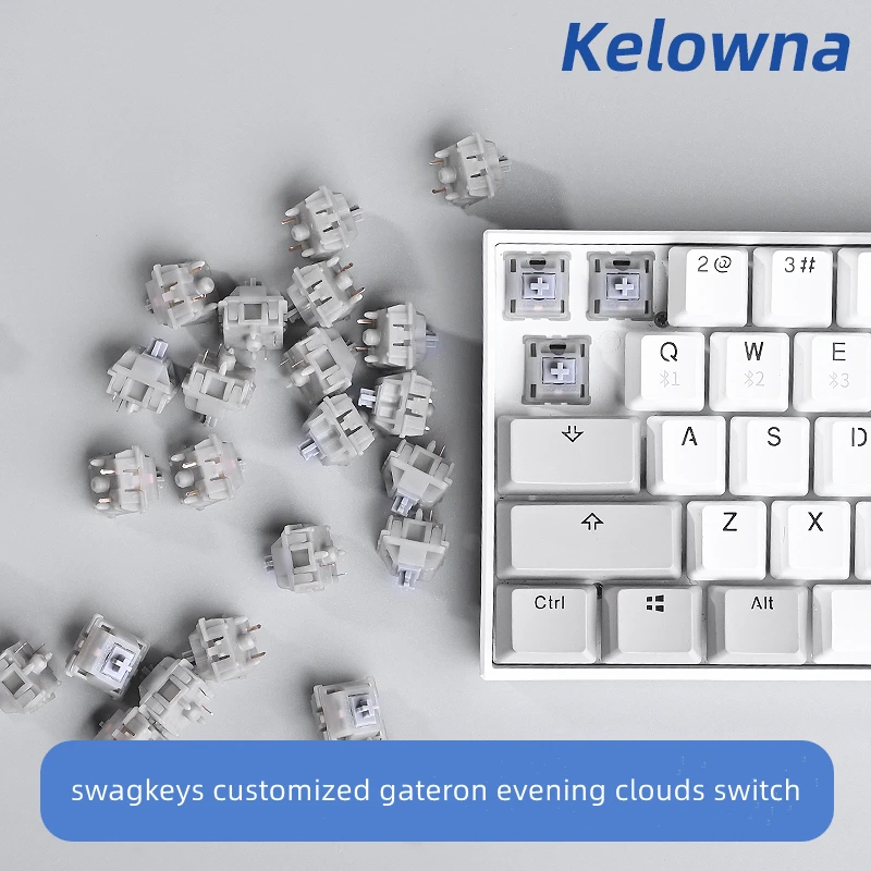 Swagkeys Customized Gateron Evening Clouds Switch 5 Pins Linear Switches POM Bottom Force 62g Factory Lubed