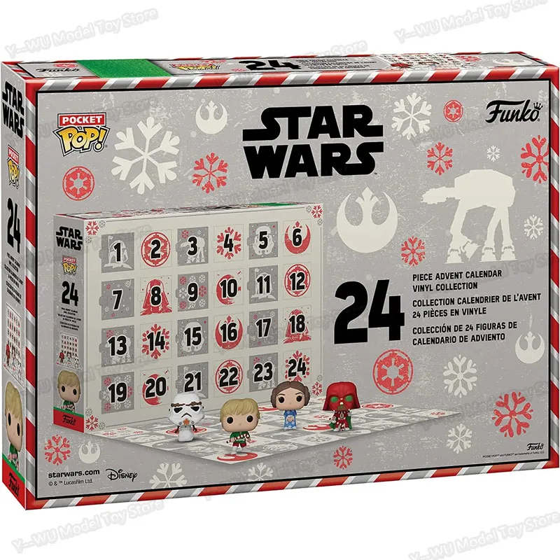 Beludru Marvels Advent kalender kejutan kotak buta Spider Man tokoh aksi Star Wars kotak kalender untuk anak-anak hadiah Natal