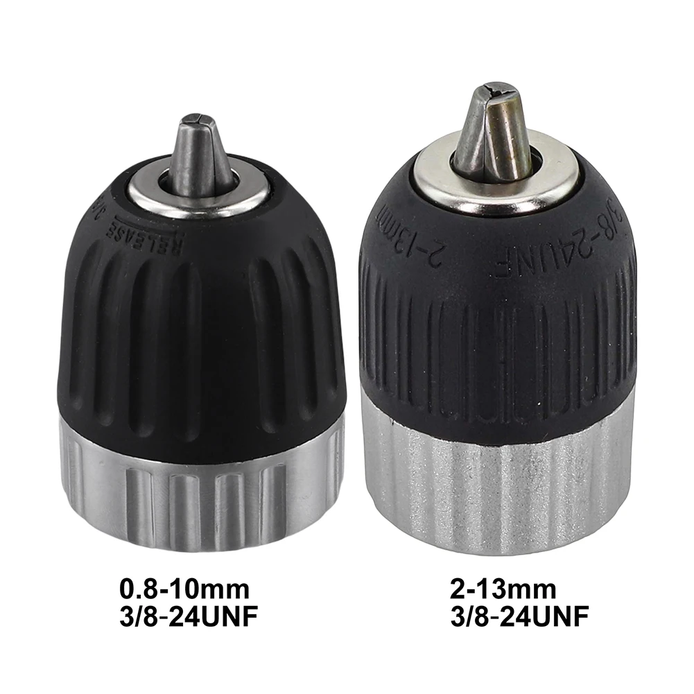 

2pcs/Set Drill Chuck Quick Change Conversion Adapter 0.8-10mm 2-13mm 3/8-24UNF Chuck For Drill Bit Screwdriver