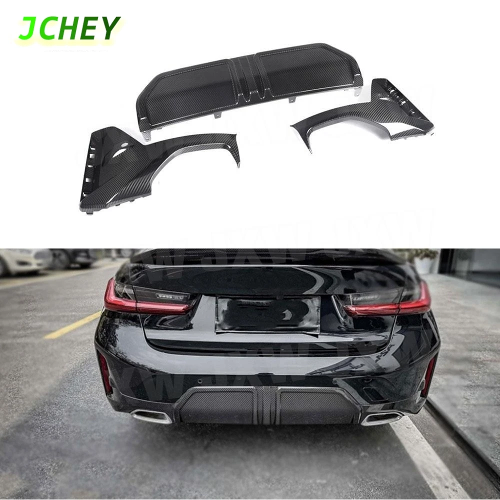 

JCHEY Rear Diffuser Bumper Chin Spoiler With Splitters Lips Car for BMW 3 Series G20 G21 G28 LCI M Sports 2023+ Bodykit