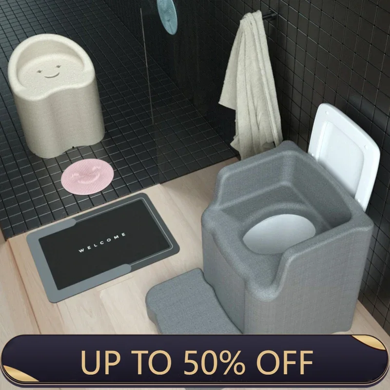 Universal Squat Toilet Chair Portable For Elderly Pregnant Women Bathroom Non Slip Commode Seat