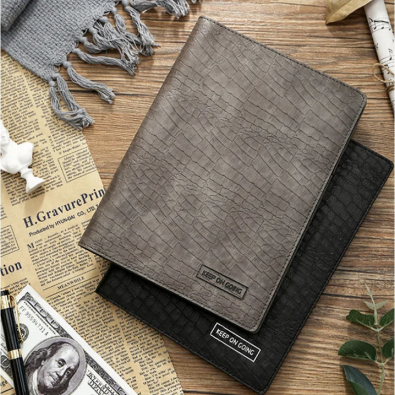 2025customized. vintage genuine leather travel notebook cover writing diary journals notebook planner pen holder sets nk230