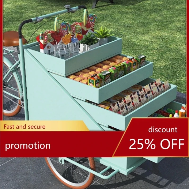 

Three-Wheel Stall Dining Mobile Snack Float Stall Fruit Fishing Drink Coffee