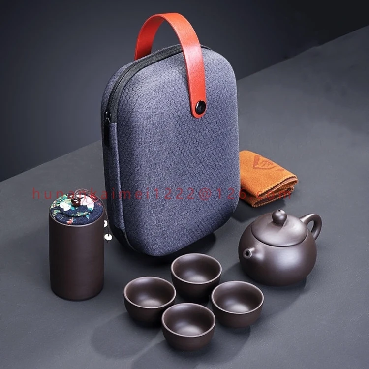 

7 in 1 Chinese Kung Fu Travel Tea Set A pot With Two Cups Hot Sells Customized Tea Cups Ceramic Portable Tea